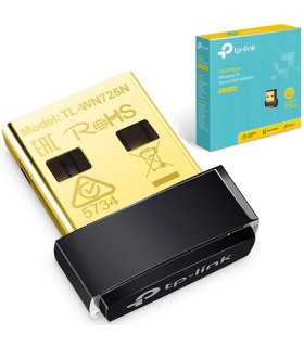 Nano Adaptador Inalámbrico TP-Link TL-WN725N, N, 150Mbps, 2.4 GHz, 802.11 b/g/n, USB 2.0.