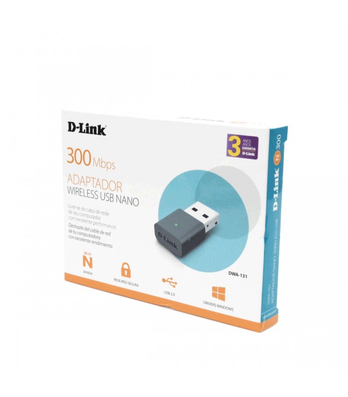Nano Adaptador USB Wireless D-Link DWA-131, 2.4GHz, 802.11g/n, USB 2.0