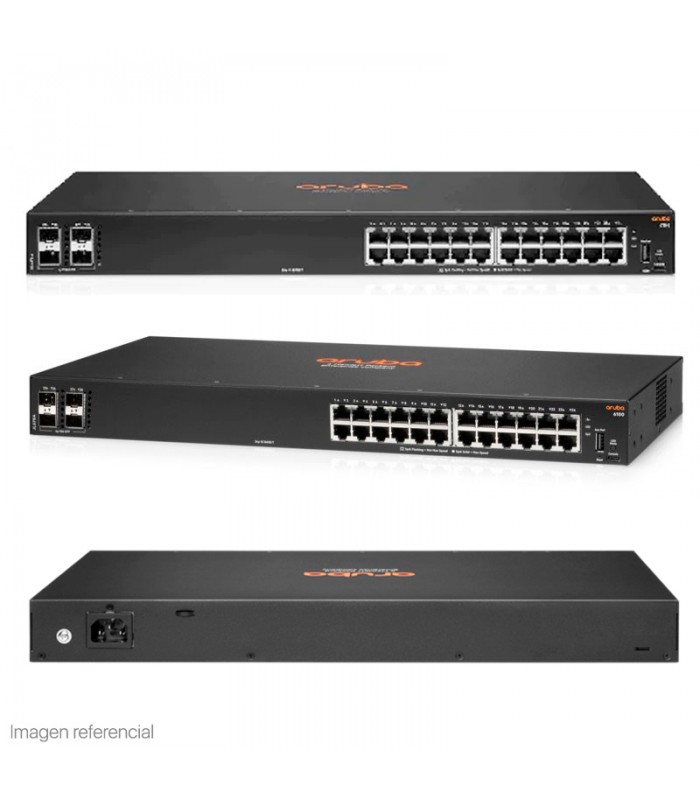 SWITCH ADMINISTRABLE HPE ARUBA 6100 24G 4SFP+ 4 X PUERTOS 1G/1  (JL678A) 