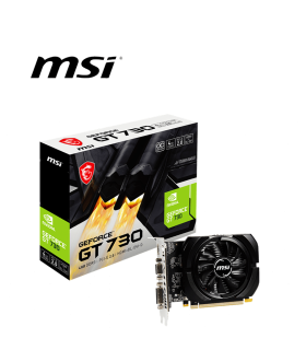 TARJETA DE VIDEO MSI NVIDIA GEFORCE GT 730, 4GB DDR3 64-BIT, HDMI/VGA/DL-DVI-D,