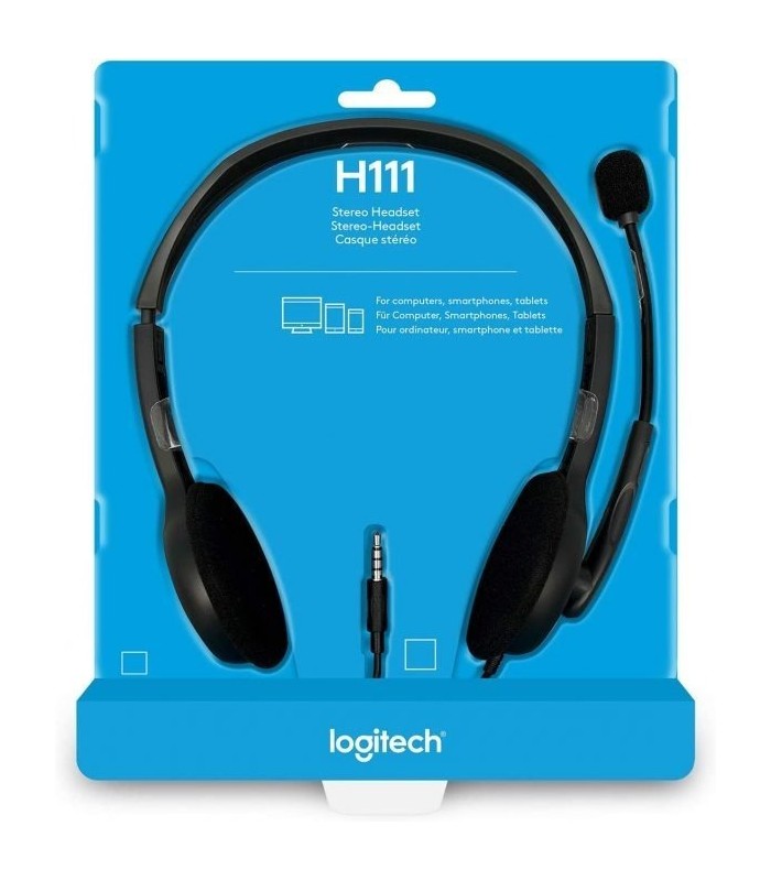 AUDIFONO C MICROFONO LOGITECH H-111 SILVER