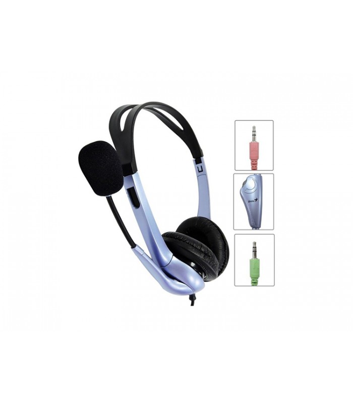 AUDIFONO GENIUS HS-04S STEREO HEADSET WITH MICROPHONE FOR PC/NB/SMARTPHONE TABLE