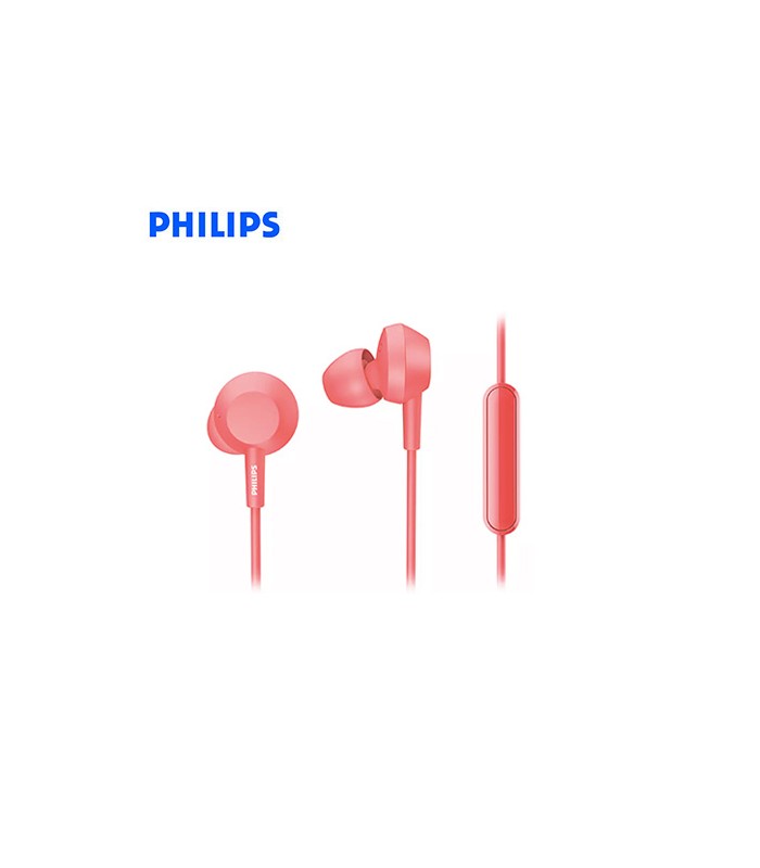AUDIFONOS PHILIPS INTRAUDITIVOS CON MICROFONO IN-EAR TAE4105RD