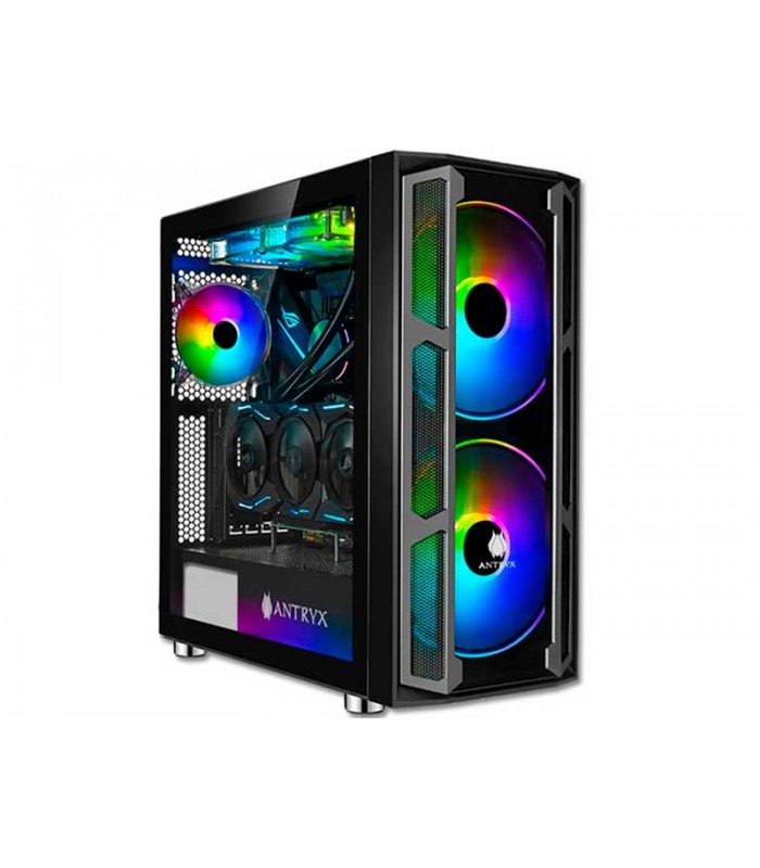 CASE ANTRYX FX CHROME STORM DESTROYER RGB FAN X3 AC-FX570K-TXDR SIN FUENTE