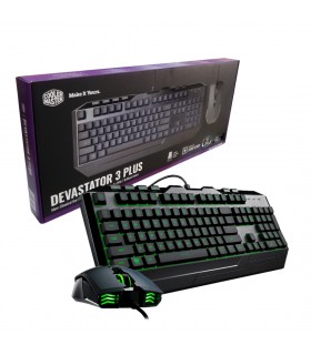 Teclado COOLER MASTER MAKE IT YOURS , Devastator 3 Plus mem-chanical gaming keyboard and mouse combo, 7 colores.