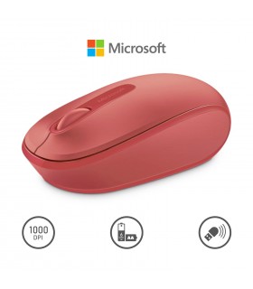 MOUSE OPTICO INALAMBRICO MICROSOFT MOBILE 1850 1000DPI RECEPTOR USB 2.4GHZ ROJO