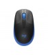 MOUSE OPTICO INALAMBRICO LOGITECH M190 1000 DPI NEGRO/AZUL RECEPTOR USB 2.4GHZ