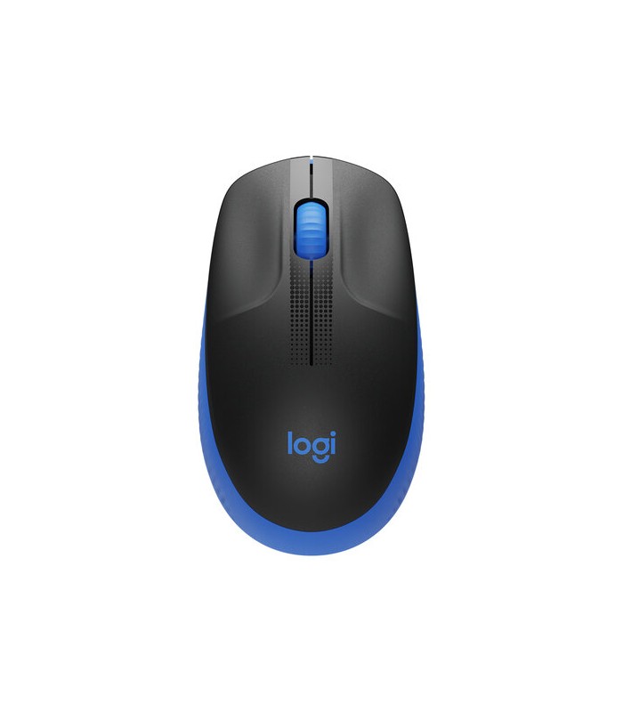 MOUSE OPTICO INALAMBRICO LOGITECH M190 1000 DPI NEGRO/AZUL RECEPTOR USB 2.4GHZ