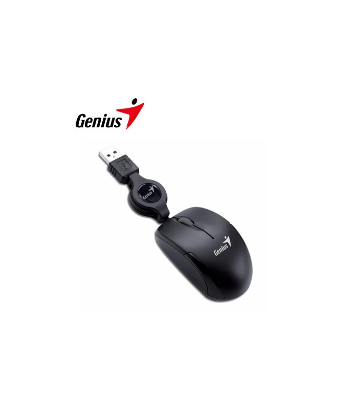 MOUSE OPTICO RETRACTIL GENIUS MICRO TRAVELER V2 USB 1000 DPI NEGRO  