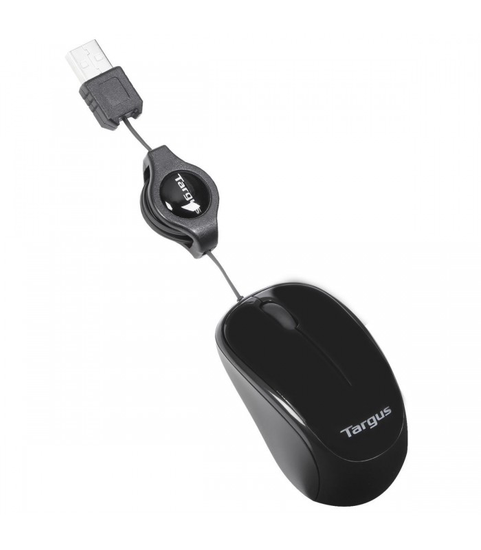 MOUSE TARGUS COMPACT BLUE TRACE MINI AMU625 USB NEGRO RETRACTIL