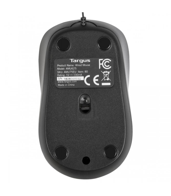 MOUSE TARGUS COMPACT BLUE TRACE MINI AMU625 USB NEGRO RETRACTIL