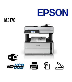 Multifuncional de tinta Epson EcoTank ET-M3170, imprime/escanea/copia/fax, USB/LAN/WiFi.
