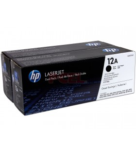 TONER LASERJET HP Q2612A  (12AD) COLOR NEGRO  DUAL PACK