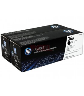 TONER LASERJET HP CB436A (36AD) COLOR NEGRO DUAL PACK.