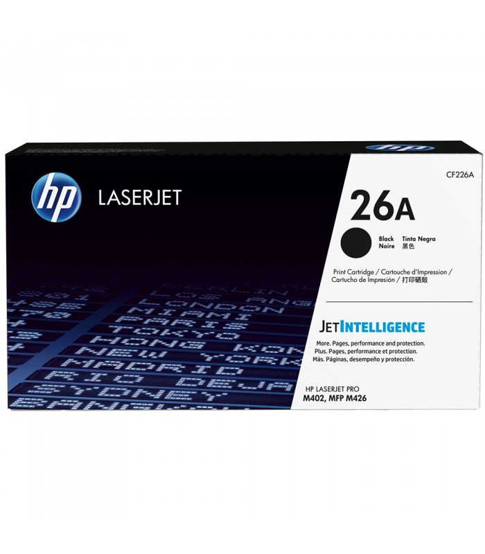 TONER LASERJET HP CF226A (26A)  COLOR NEGRO.