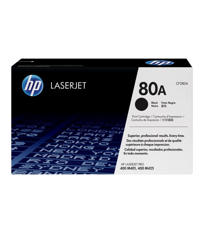 TONER LASERJET HP CF280A (80A) COLOR NEGRO.