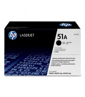 TONER LASERJET HP Q7551A (51A) COLOR NEGRO.