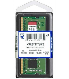 Memoria Kingston KVR24S17S8/8, 8GB, DDR4, SO-DIMM, 2400 MHz, CL17 (KVR24S17S8/8)