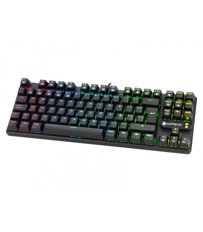 TECLADO MECANICO ANTRYX CHROME STORM MK830 NEGRO, BROWN SWITCH TKL (AMK-CS830KBR)