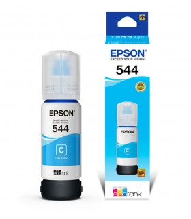 Botella de tinta EPSON T544220-AL, color Cian, contenido 65ml.
