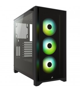 CASE CORSAIR ICUE 4000X RGB, MID TOWER, ATX, NEGRO.