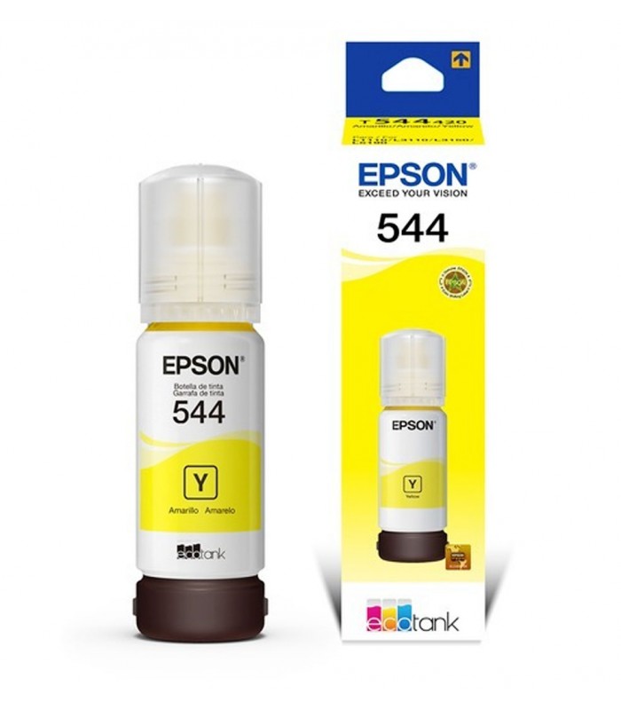 Botella de tinta EPSON T544420-AL, color Amarillo, contenido 65ml.