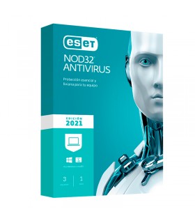 ESET NOD32  2021  ANTIVIRUS 3PC PRESENTACION EN CAJA.