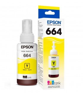 Botella de tinta EPSON T664420, color amarillo, contenido 70ml.
