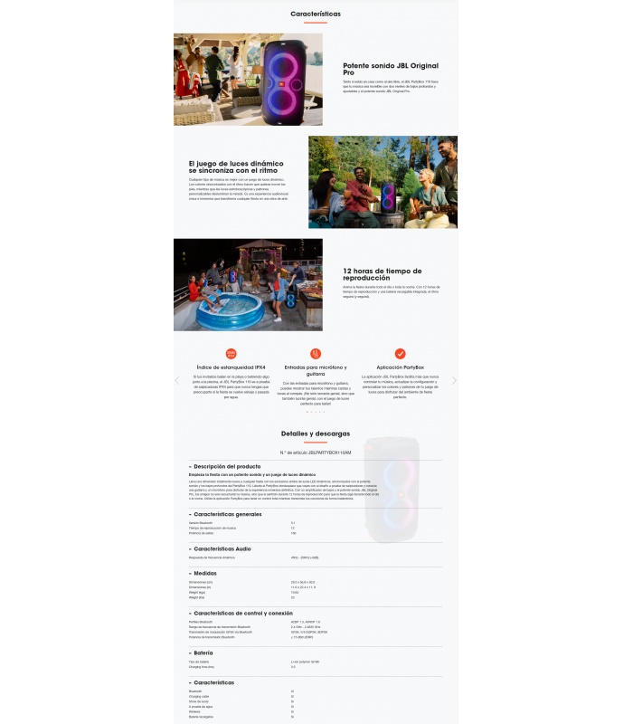 PARLANTE INALÁMBRICO JBL BOOMBOX 4 BT SPEAKER BLUE