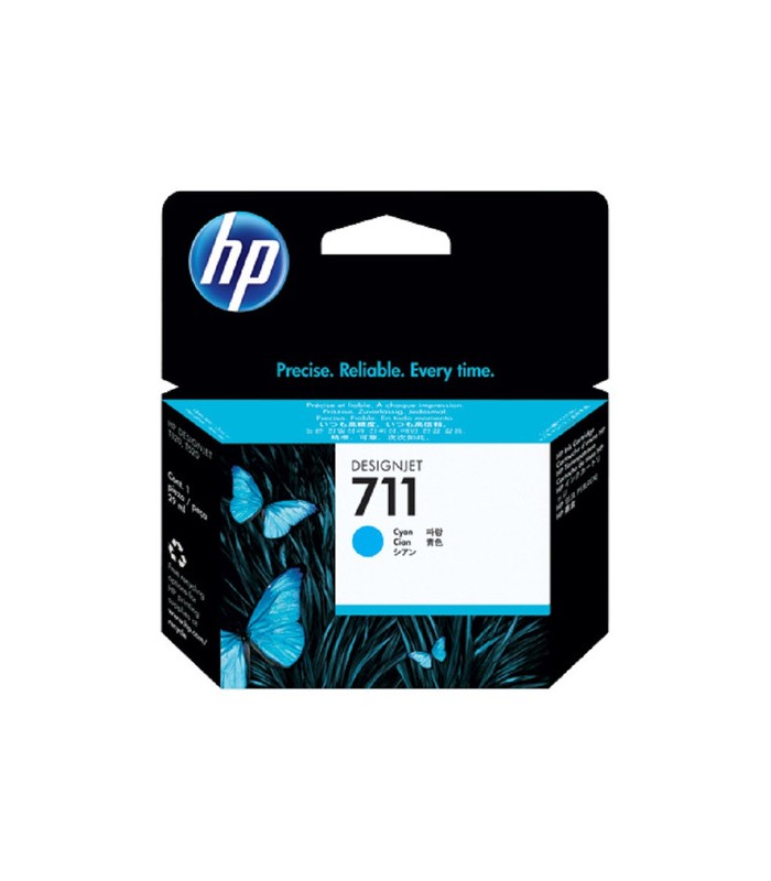 Cartucho de tinta HP CZ130 (711), color cyan, contiene 29ml.