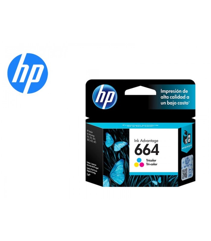 CARTUCHO DE TINTA HP 664 TRICOLOR ORIGINAL (F6V28AL)