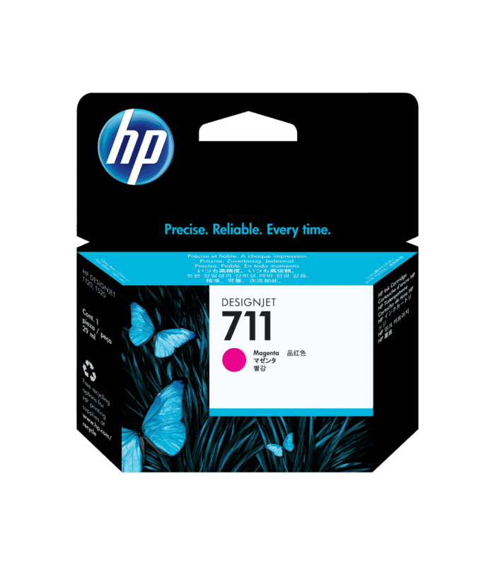 Cartucho de tinta HP CZ131 (711), color magenta, contiene 29ml.