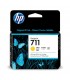 Cartucho de tinta HP CZ132 (711), color amarillo, contiene 29ml.