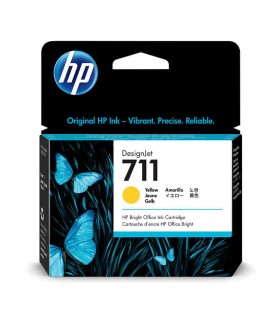 Cartucho de tinta HP CZ132 (711), color amarillo, contiene 29ml.