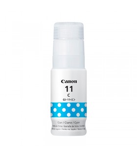 BOTELLA DE TINTA CANON GI-11C/ COLOR CYAN / 70ML PARA  PIXMA G3160 / PIXMA G2160
