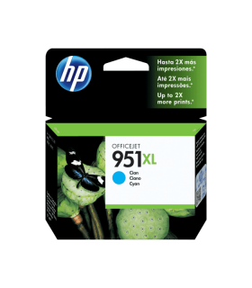 Cartucho de tinta HP CN046AL (951XL), color cyan, contiene 17ml.