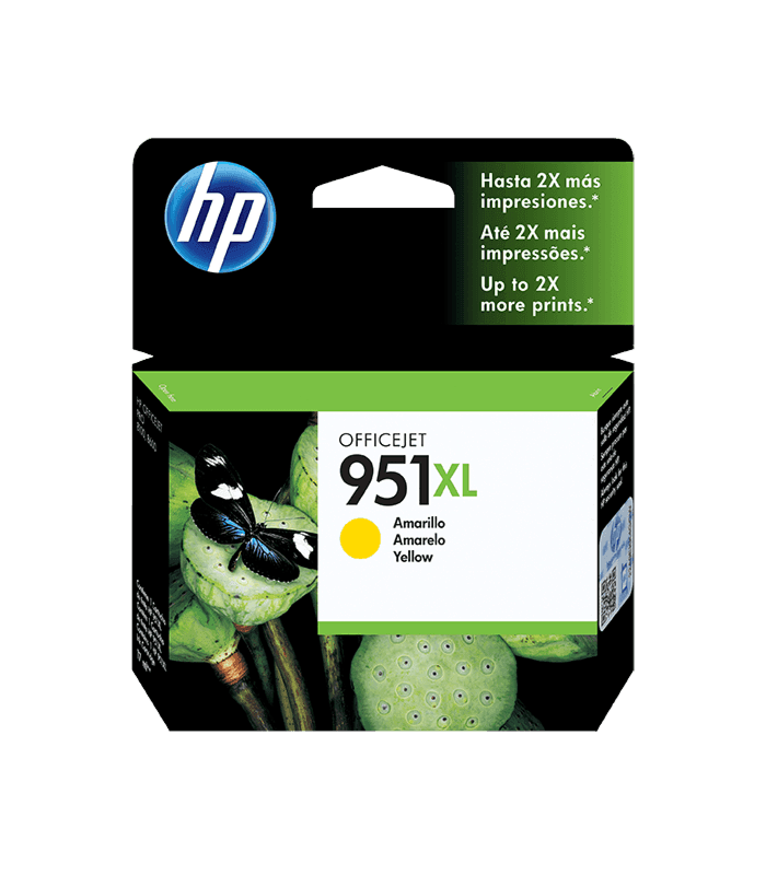 Cartucho de tinta HP CN046AL (951XL), color amarillo, contiene 17ml.